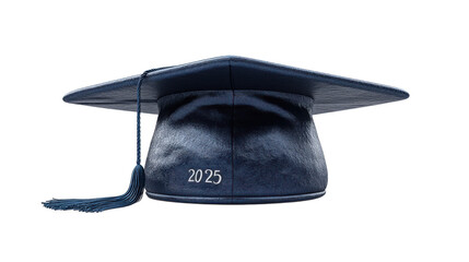 black graduation cap isolated on white background 