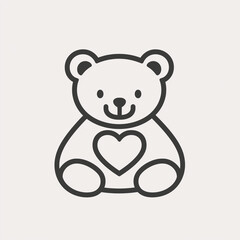 Fototapeta premium A teddy bear is sitting with a large red heart in its paws
