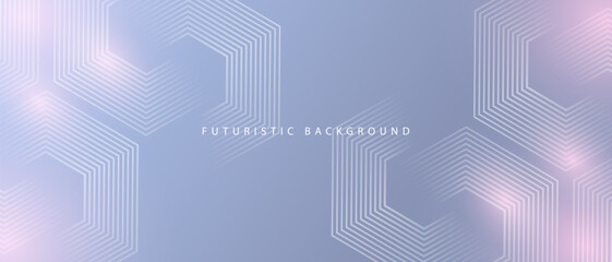 Obraz premium Abstract blue modern background with hexagon elements. Digital technology concept. vector illustration
