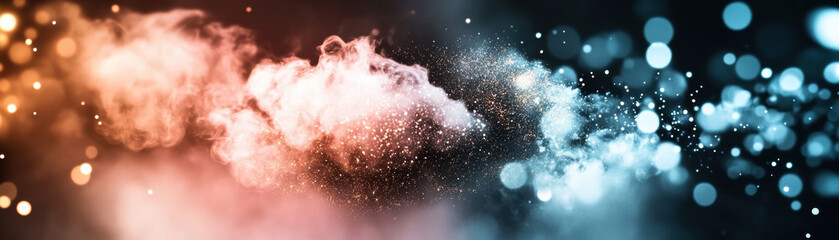 Fototapeta premium Dynamic colorful smoke clouds abstract background digital art artistic environment close-up view visual concept for creativity