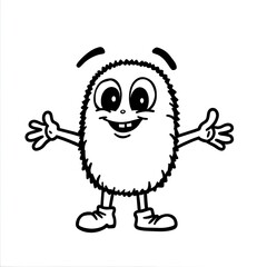 Fototapeta premium Friendly Monster with Open Arms Smiling