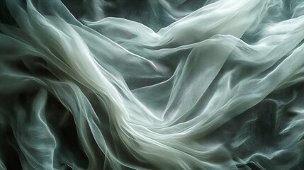 Obraz premium Elegant Draped Fabric Texture: Sheer Silk Chiffon