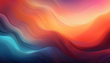 Abstract Wavy Texture: Vibrant Hues of Teal, Orange, and Purple