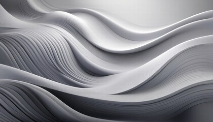Obraz premium Abstract Gray Waves: A captivating abstract background featuring flowing, undulating gray waves, offering a clean, modern aesthetic for various design projects. 