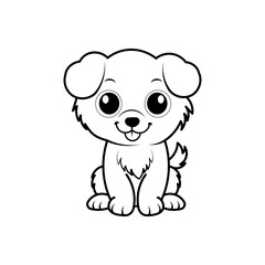 dog outline on white backgorund