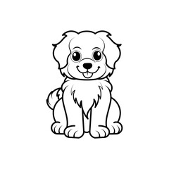 dog outline on white backgorund