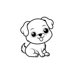 dog outline on white backgorund