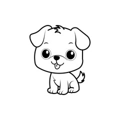 dog outline on white backgorund