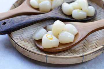 Pickled Scallion, Pickled Japanese leek bulbs