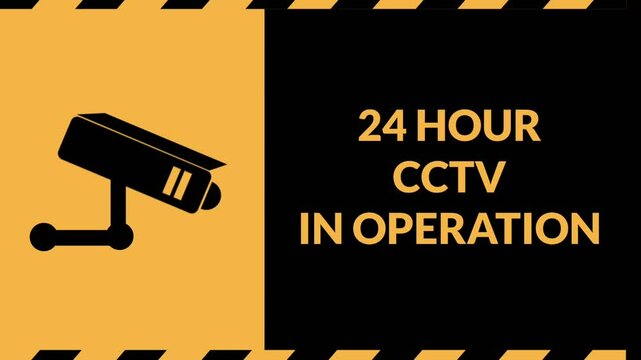 Surveillance Security Camera or CCTV in for protection system. Motion graphics. 