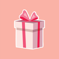 pink gift vector for template