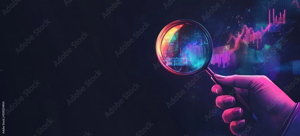 Poster Magnifying data analysis.