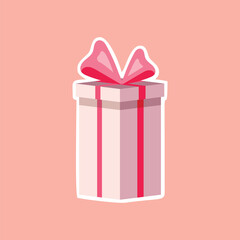 pink gift vector for template