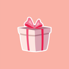 pink gift vector for template