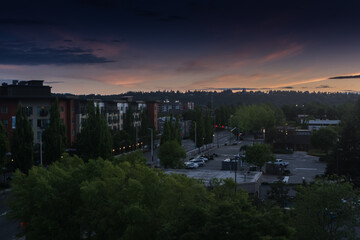 Downtown Kent at sunset