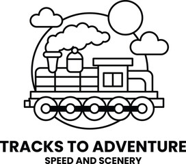 A train is shown with the words Tracks to Adventure