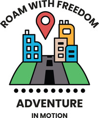 A illustration for an adventure in motion