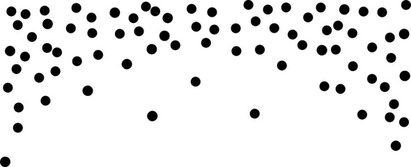 Random halftone. Pointillism style. Background with irregular, chaotic dots, points, circle. Abstract monochrome pattern. Black and white color. Vector illustration