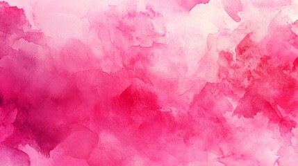 Fototapeta premium Abstract pink magenta watercolor background texture banner, vibrant painted paper with fluid brushstrokes, modern artistic backdrop in trending 2024 color tones