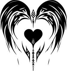 Tribal Heart Designs: Bold, intricate patterns featuring hearts inspired by tribal art for unique designs