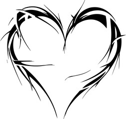 Tribal Heart Designs: Bold, intricate patterns featuring hearts inspired by tribal art for unique designs