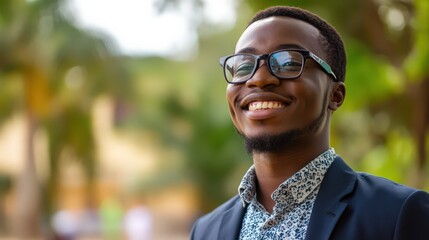 A happy young professional studies innovations in financial technology for mobile payments, creating solutions for seamless digital transactions