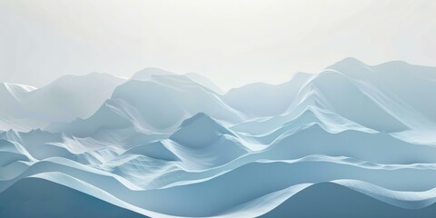 Majestic Blue Mountains: A Serene Winter Landscape