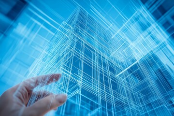 Obraz premium Futuristic Building Technology Concept