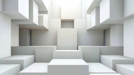 Minimalistic 3D Cube Illusion with Sharp Lines