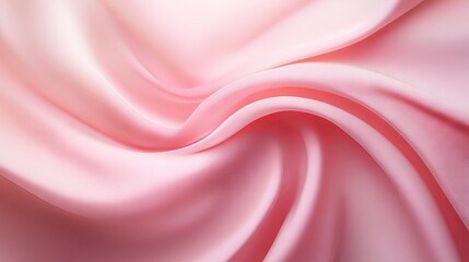 Obraz premium Delicate soft pink background featuring a smooth, flowing fabric design gracefully centered in the middle of the image