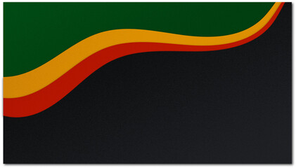 Black history month paper cut color background, african flag colors, icon of african american colors red yellow green black texture background, vector illustratioin