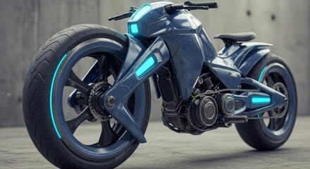 Obraz premium futuristic bicycle in minimalistic background, modern design