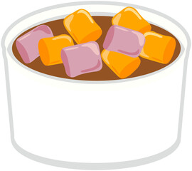 Taro ball Jelly Soup Icon 
