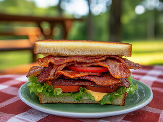 blt sandwich on a plate