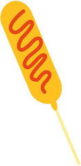 Corn dog stick icon