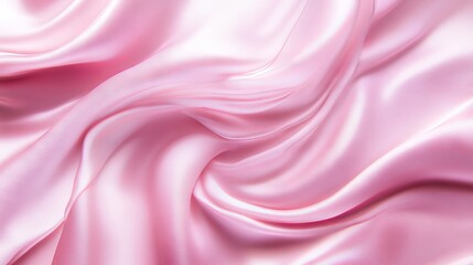 Fototapeta premium Luxurious silky cosmetic cream texture spread smoothly on soft pink background – high-resolution image perfect for beauty, skincare, makeup, and cosmetic design projects