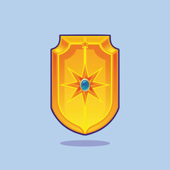 gold shield vector