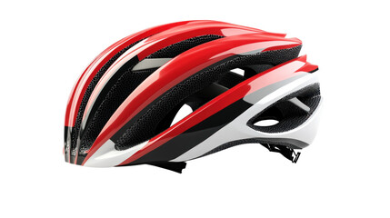 Fototapeta premium Red and Black Bicycle Helmet Side View