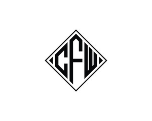 CFW logo design vector template. CFW