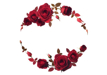 Rose floral design elegant isolated on transparent background