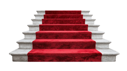 Elegant Red Carpet Stairs for Events or Celebrations