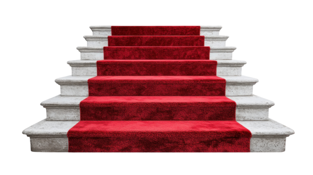 Elegant Red Carpet Stairs for Events or Celebrations