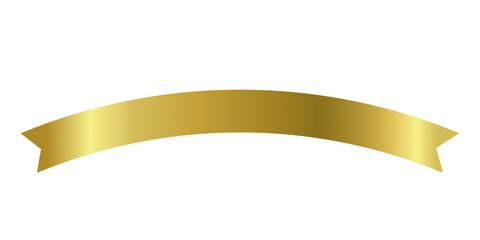 Label Gold Ribbon Curved elements PNG - Elegant and Luxurious tag banner isolate transparent background
