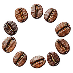 Coffee Beans Arranged in a Circle