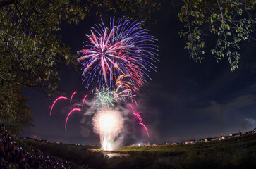 西尾・米津の川まつりの花火