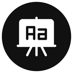 Obraz premium Editable writing board, chalkboard, language, alphabet vector icon. School, education, classroom. Part of a big icon set family. Perfect for web and app interfaces, presentations, infographics, etc