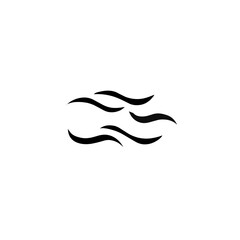 black sea water wave icon
