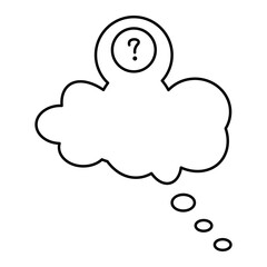 Question box simple template vector illustration