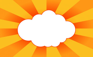 gradient radiating lines with speech bubble on transparent background