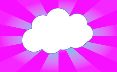 gradient radius lines with speech bubble on transparent background